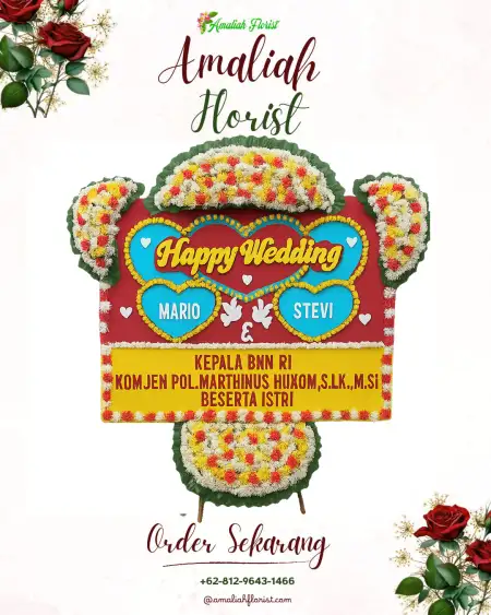 Papan Bunga Pernikahan Bojasari
